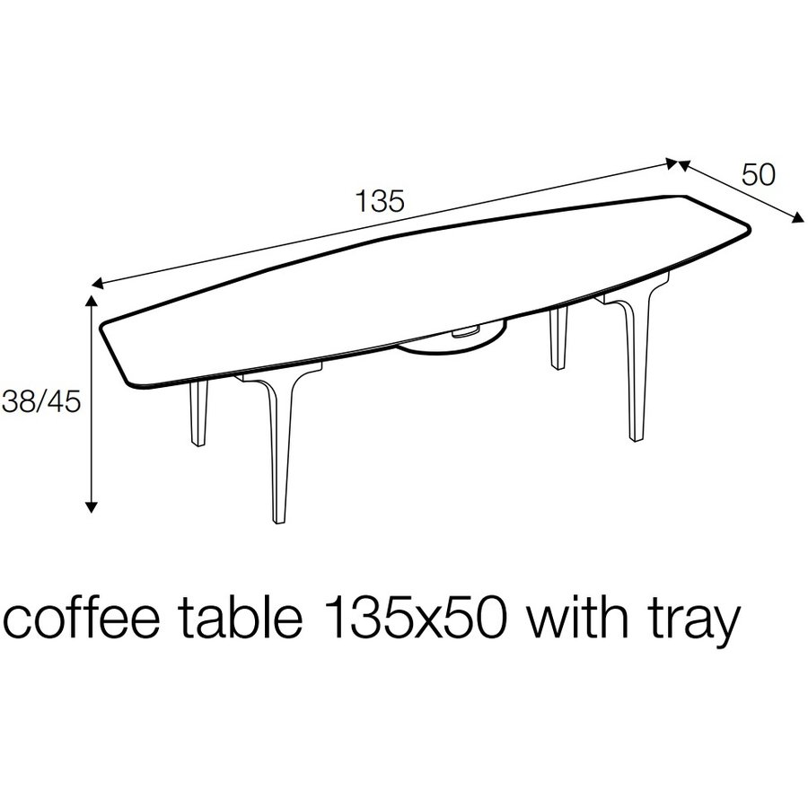 Casual 135 x 50 cm Ovale Salontafel Eiken Casual 135 x 50 cm Ovale Salontafel Eiken