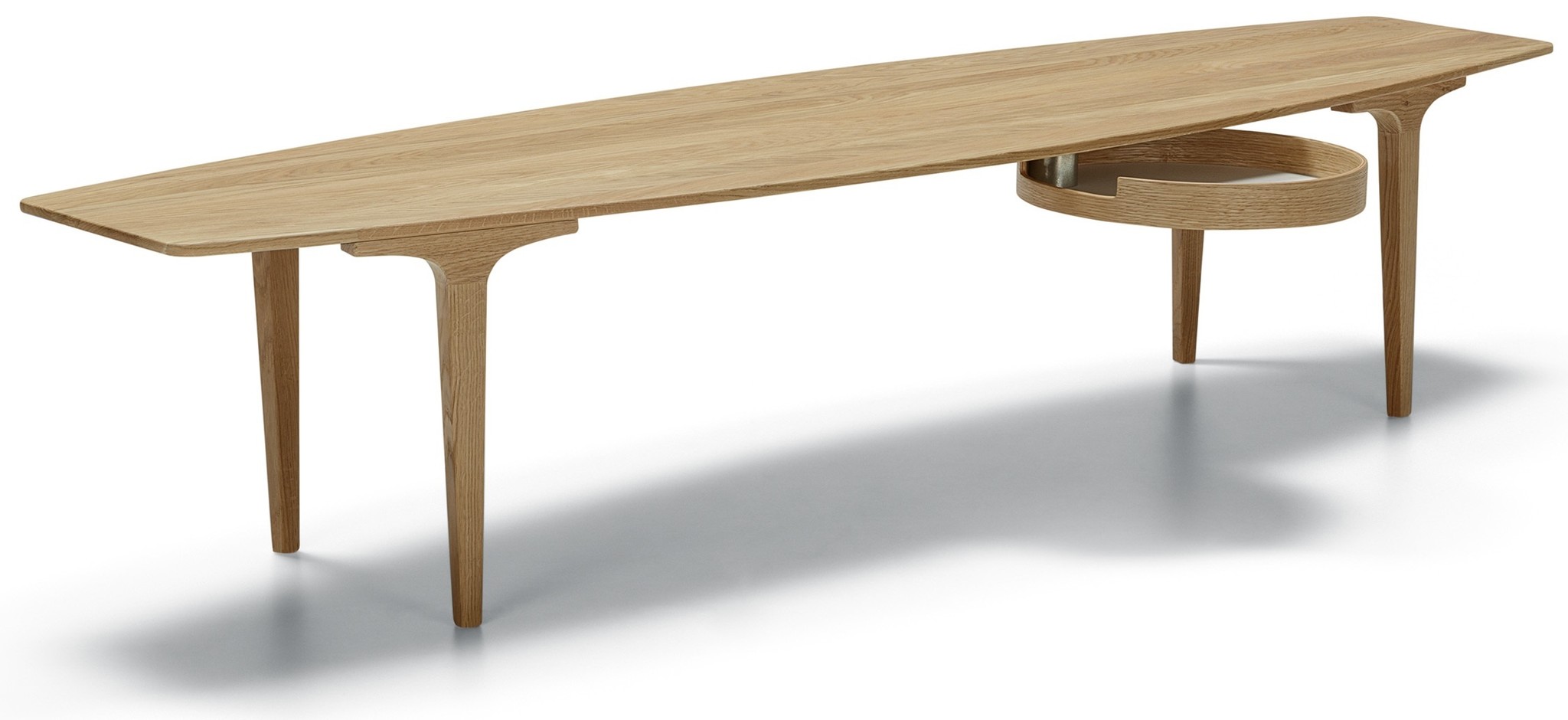 Casual 135 x 50 cm Ovale Salontafel Eiken