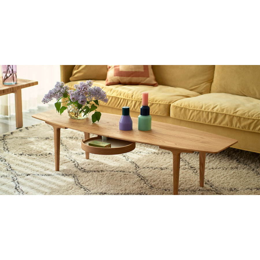 Casual 135 x 50 cm Ovale Salontafel Eiken Casual 135 x 50 cm Ovale Salontafel Eiken