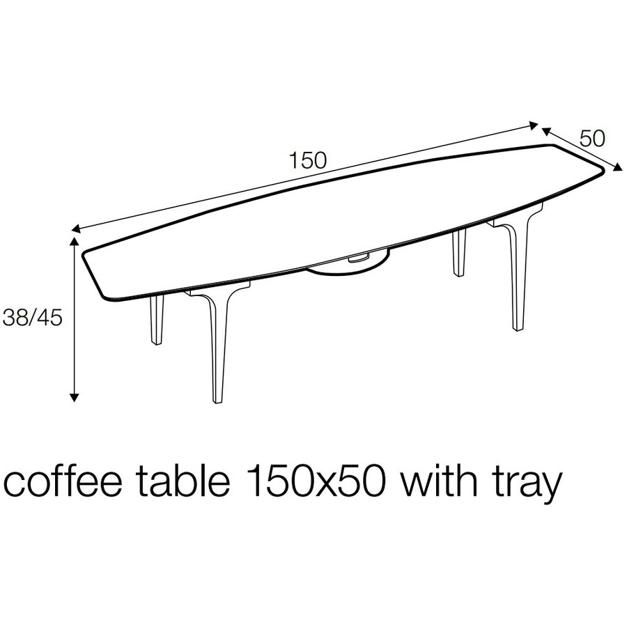 Casual 150 x 50 cm Ovale Salontafel Eiken Casual 150 x 50 cm Ovale Salontafel Eiken