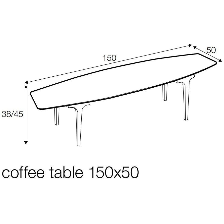 Casual 150 x 50 cm Ovale Salontafel Eiken Casual 150 x 50 cm Ovale Salontafel Eiken
