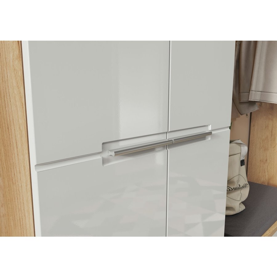 Aledo Halkast Hoogglans Wit / Eiken Aledo Halkast Hoogglans Wit / Eiken