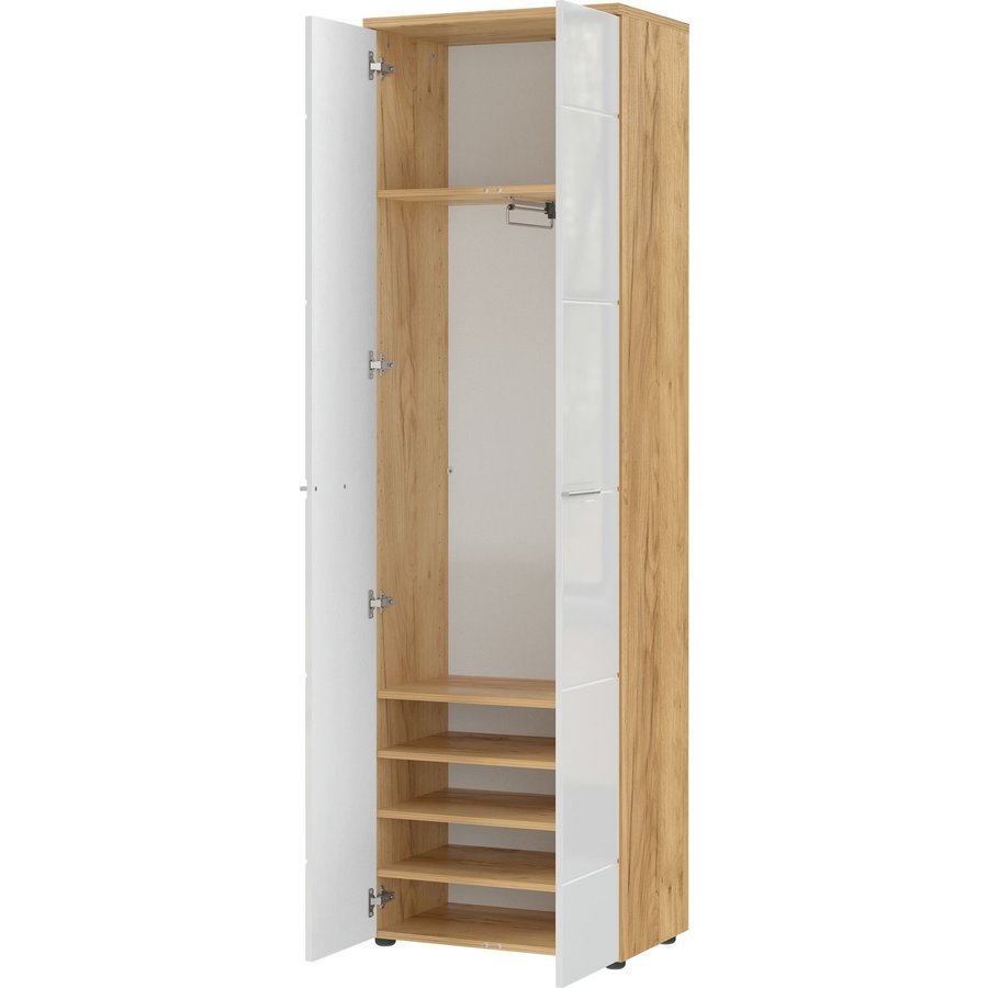 Aledo Halkast Hoogglans Wit / Eiken Aledo Halkast Hoogglans Wit / Eiken