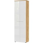 Germania Aledo Halkast Hoogglans Wit / Eiken Germania Aledo Halkast Hoogglans Wit / Eiken