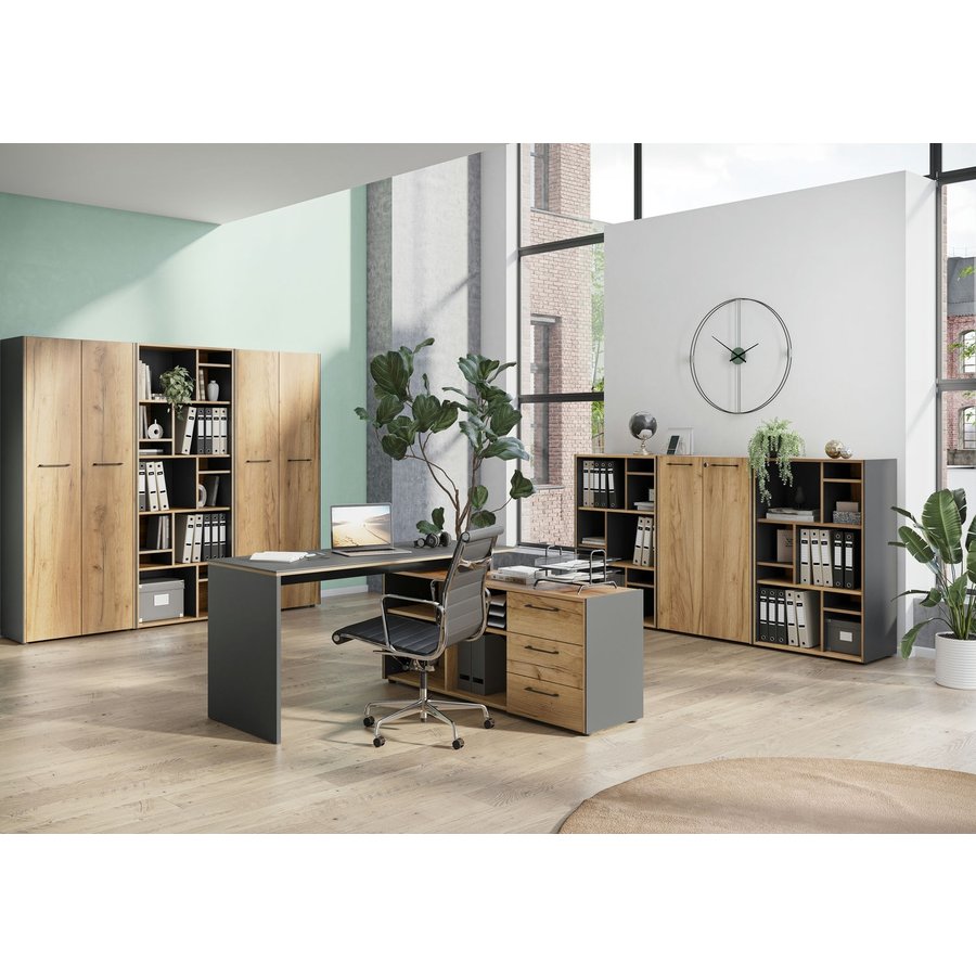 Pasadena Ladeblok Grafiet/Eiken Pasadena Ladeblok Grafiet/Eiken