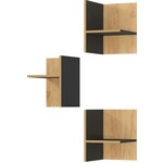 Germania Pasadena Plank Verdelers Grafiet/Eiken 3 Stuks