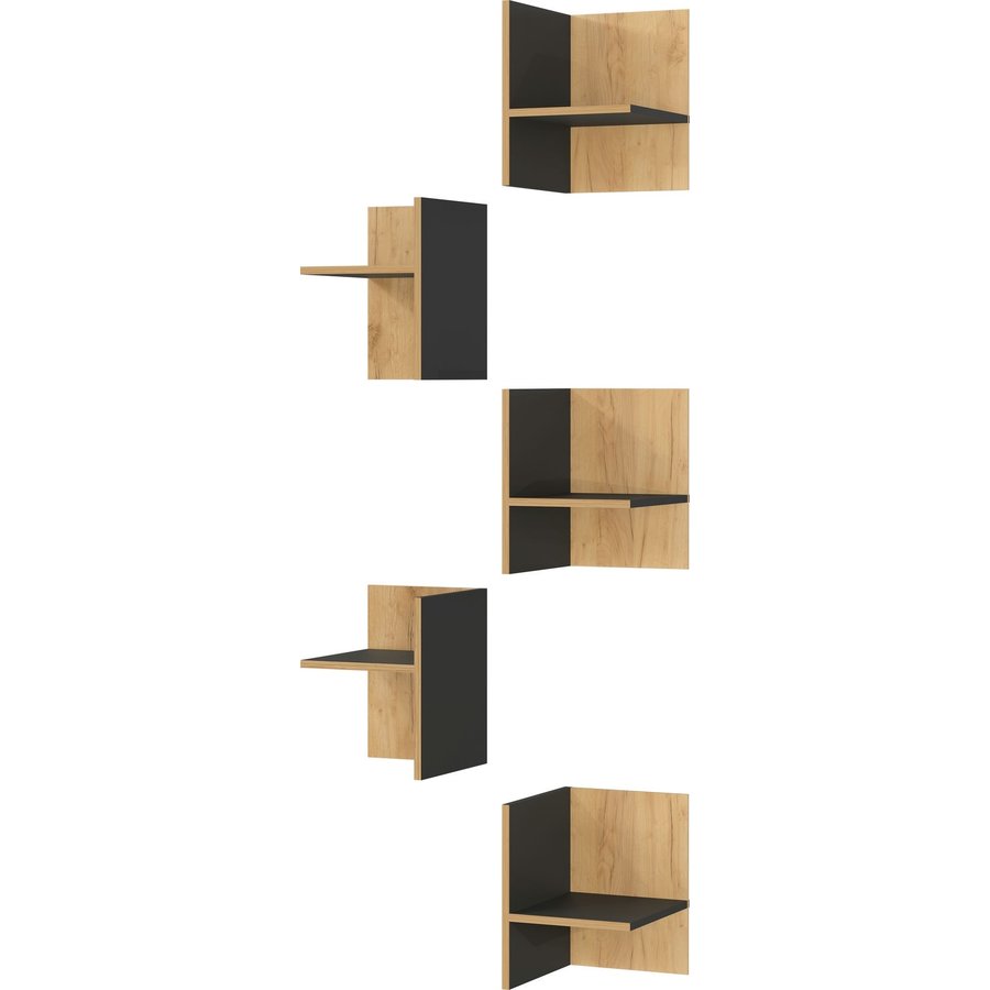 Pasadena Plank Verdelers Grafiet/Eiken 5 Stuks Pasadena Plank Verdelers Grafiet/Eiken 5 Stuks