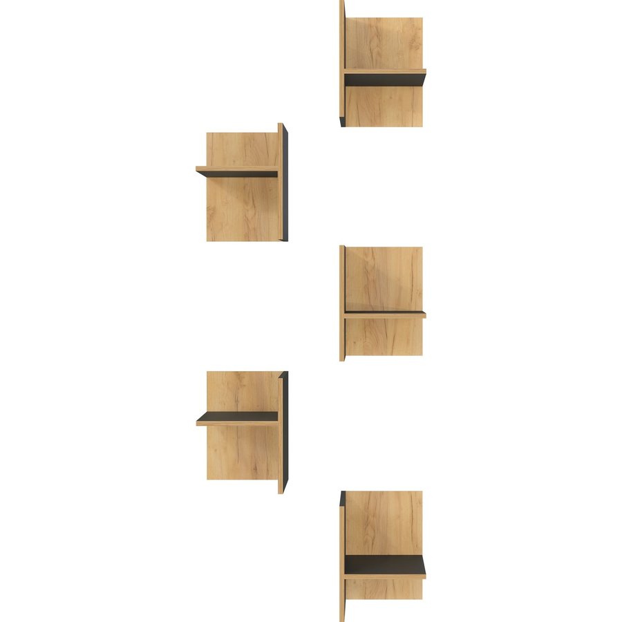 Pasadena Plank Verdelers Grafiet/Eiken 5 Stuks Pasadena Plank Verdelers Grafiet/Eiken 5 Stuks