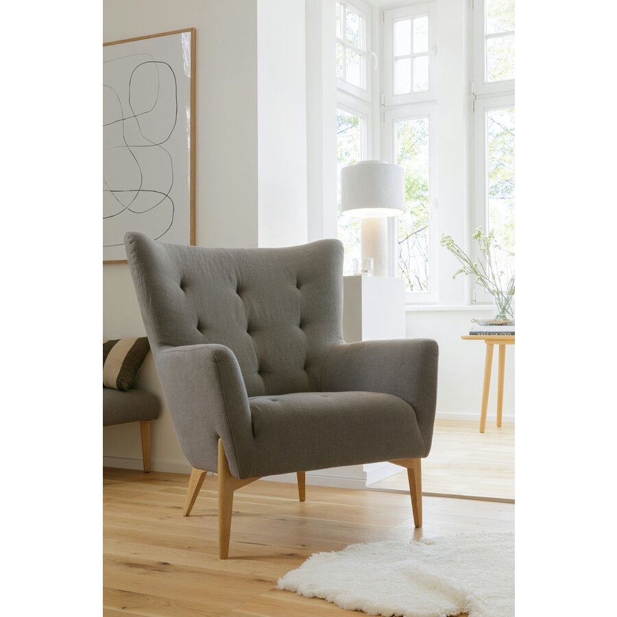 Valentin Fauteuil Linen Grijs Valentin Fauteuil Linen Grijs