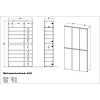 Calvera Schoenenkast 6-Deuren Hoogglans Wit / Eiken