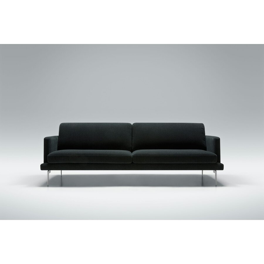 Ludvig 3-Zits Bank Ribstof Donkergrijs