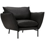 Sits Hugo 1-zits Bank Leer Zwart