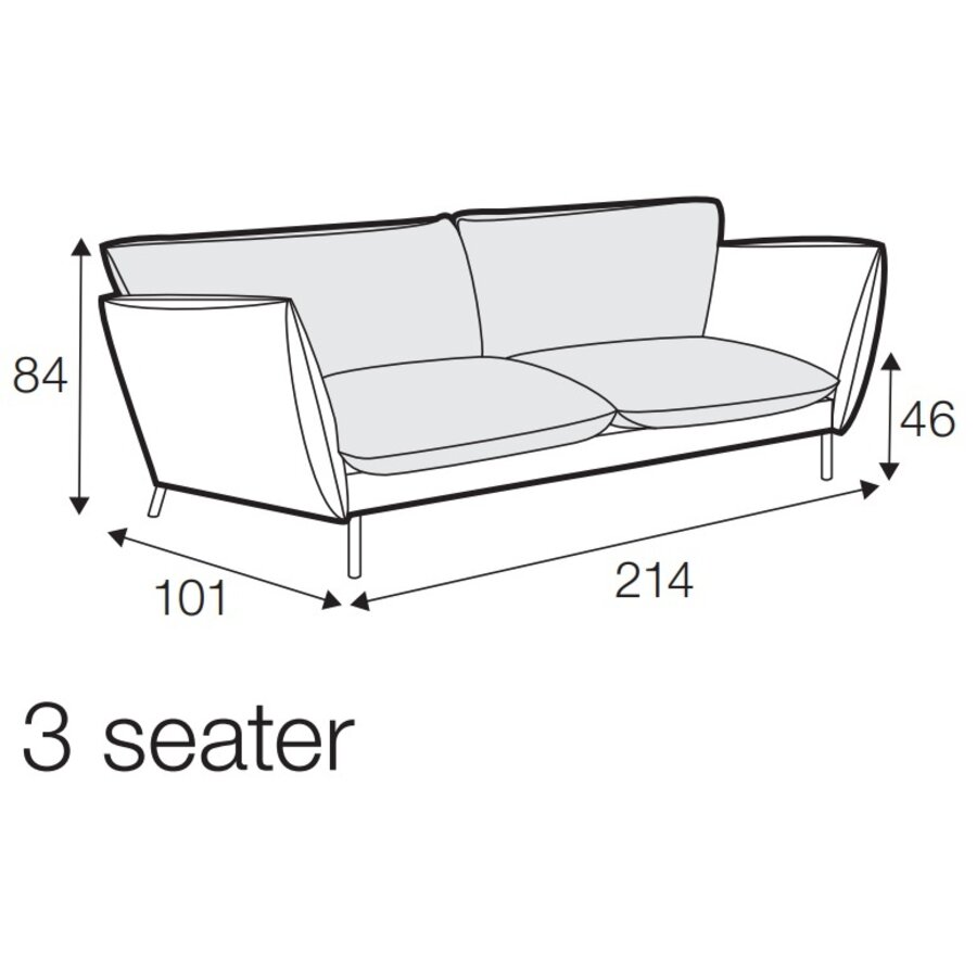 Hugo 3-zits Bank Gebroken Wit Hugo 3-zits Bank Gebroken Wit