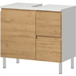 Germania Torrance Wastafelonderkast 60 cm Wit / Eiken Germania Torrance Wastafelonderkast 60 cm Wit / Eiken