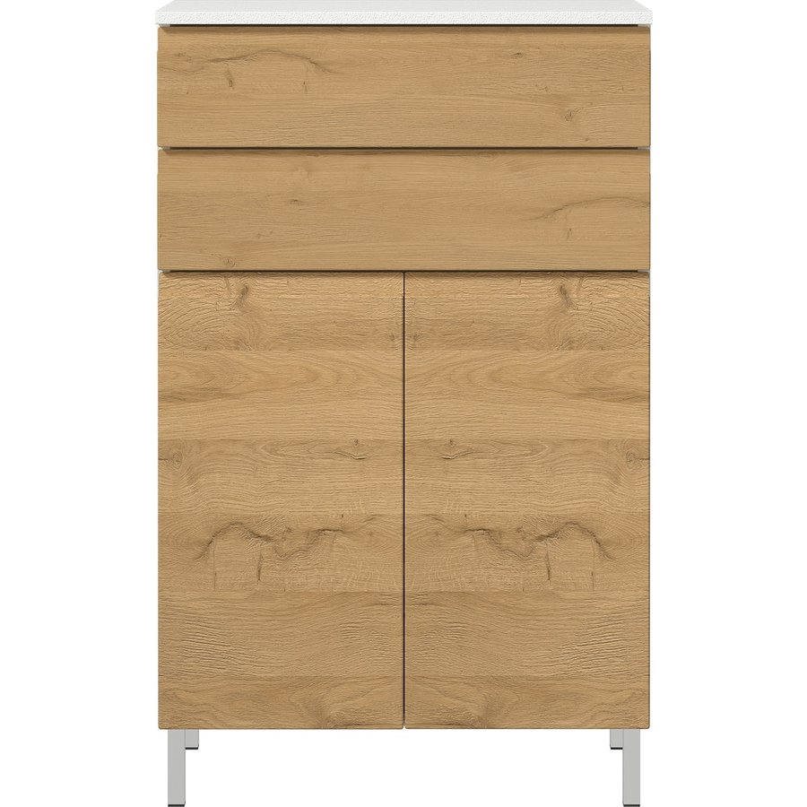 Torrance Badkamerkast Laag Wit / Eiken Torrance Badkamerkast Laag Wit / Eiken