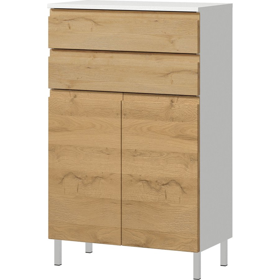 Torrance Badkamerkast Laag Wit / Eiken Torrance Badkamerkast Laag Wit / Eiken