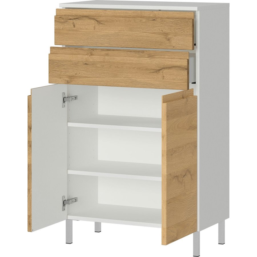 Torrance Badkamerkast Laag Wit / Eiken Torrance Badkamerkast Laag Wit / Eiken