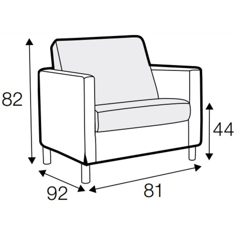 Impulse Fauteuil Leder Latte
