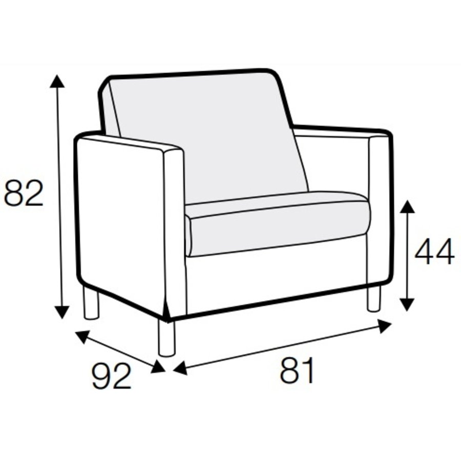Impulse Fauteuil Leder Zwart Impulse Fauteuil Leder Zwart