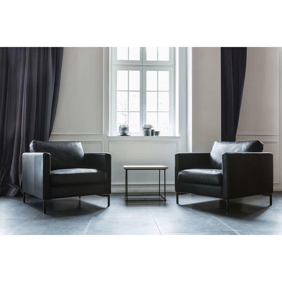 Impulse Fauteuil Leder Zwart Impulse Fauteuil Leder Zwart