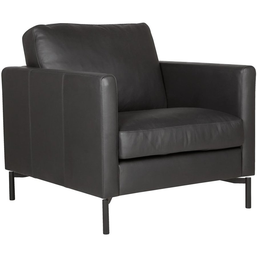 Impulse Fauteuil Leder Zwart Impulse Fauteuil Leder Zwart