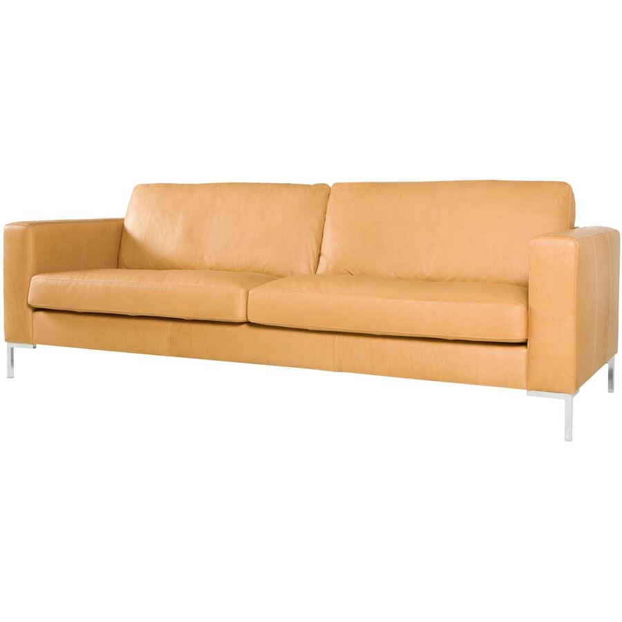 Impulse 3-zits Bank Leder Latte Impulse 3-zits Bank Leder Latte