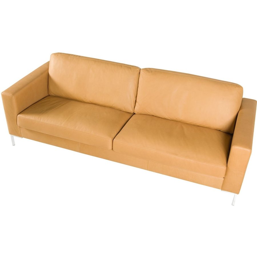 Impulse 3-zits Bank Leder Latte Impulse 3-zits Bank Leder Latte