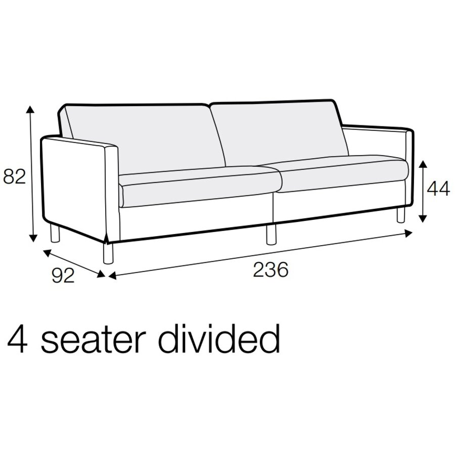 Impulse 4-zits Bank Velvet Donkerblauw