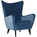 Elsa Fauteuil Velvet Navy Blauw