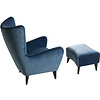 Elsa Fauteuil Velvet Navy Blauw