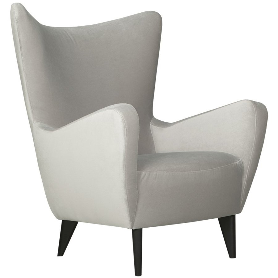 Elsa Fauteuil Velvet Lichtgrijs Elsa Fauteuil Velvet Lichtgrijs