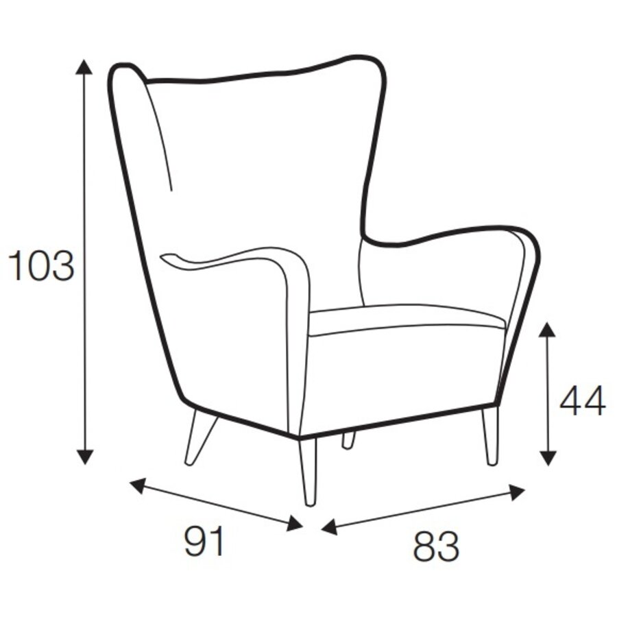 Elsa Fauteuil Lichtbruin Elsa Fauteuil Lichtbruin