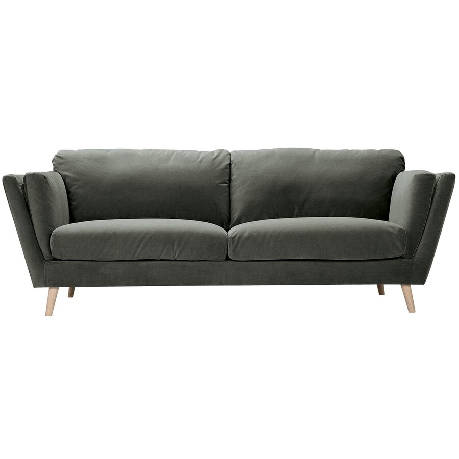 Nova 3-zits Bank Velvet Donkergrijs Nova 3-zits Bank Velvet Donkergrijs