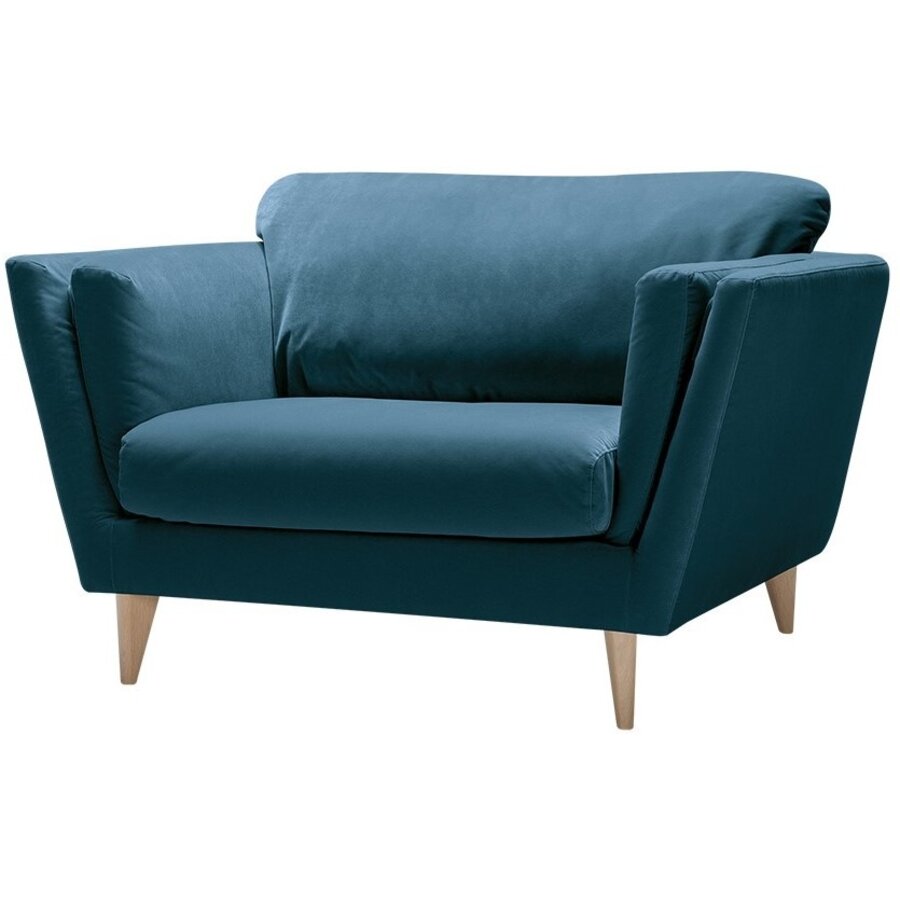 Nova Fauteuil Velvet Navy Blauw Nova Fauteuil Velvet Navy Blauw