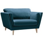 Sits Nova Fauteuil Velvet Navy Blauw Sits Nova Fauteuil Velvet Navy Blauw