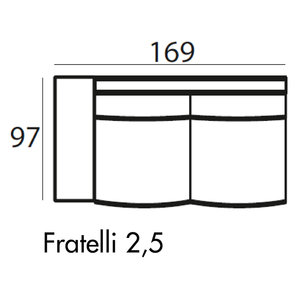 Fratelli 2,5-Zits 169 cm Links/Rechts