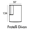 Fratelli Divan 97 x 134 cm Rechts/Links