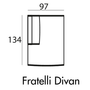 Fratelli Divan 97 x 134 cm Rechts/Links