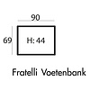 Fratelli Voetenbank 90 x 69 cm