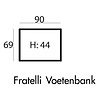 Fratelli Voetenbank 45 x 69 cm