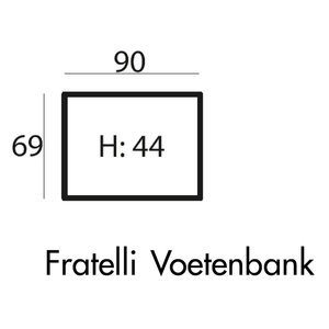 Fratelli Voetenbank 45 x 69 cm
