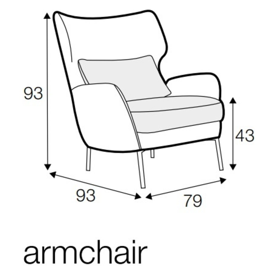 Alex Fauteuil Velvet Lichtgrijs Alex Fauteuil Velvet Lichtgrijs