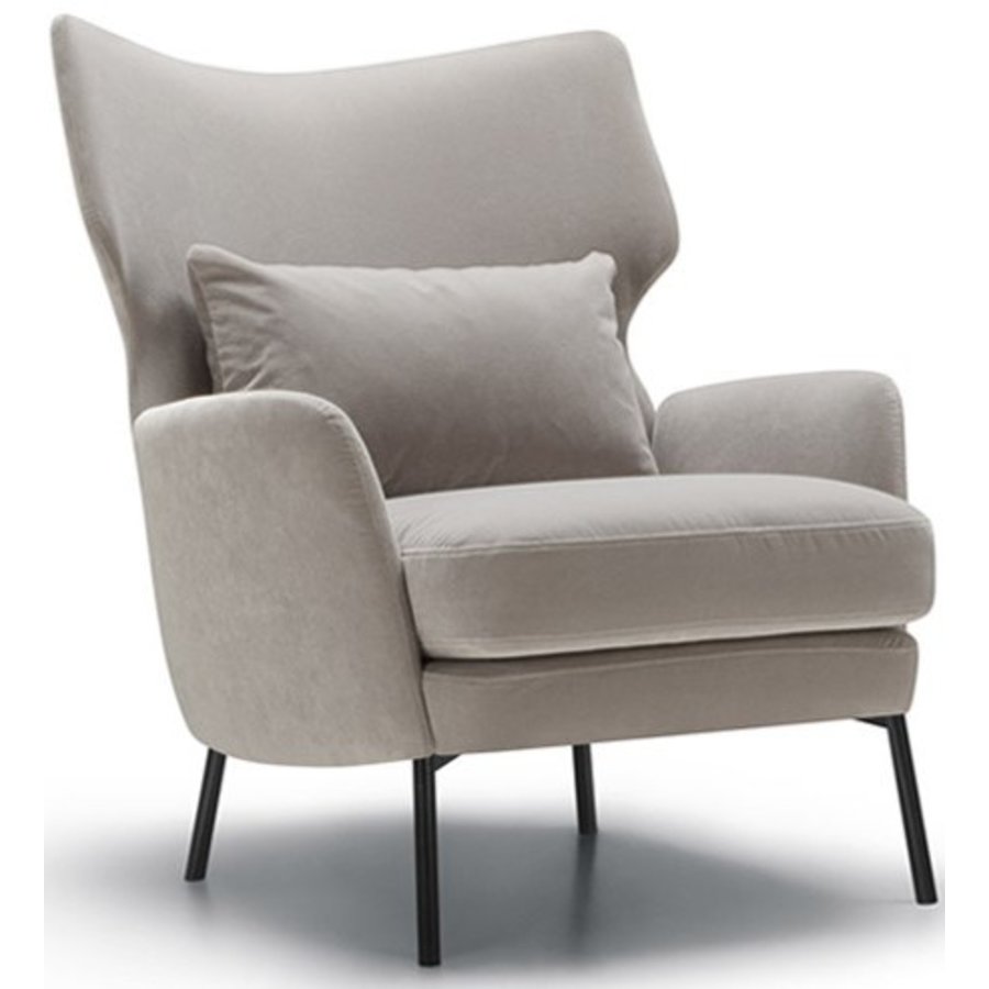 Alex Fauteuil Velvet Lichtgrijs Alex Fauteuil Velvet Lichtgrijs