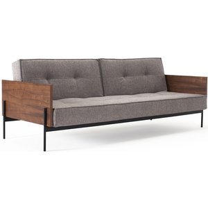 Innovation Living Splitback Slaapbank Grijs / Walnoot