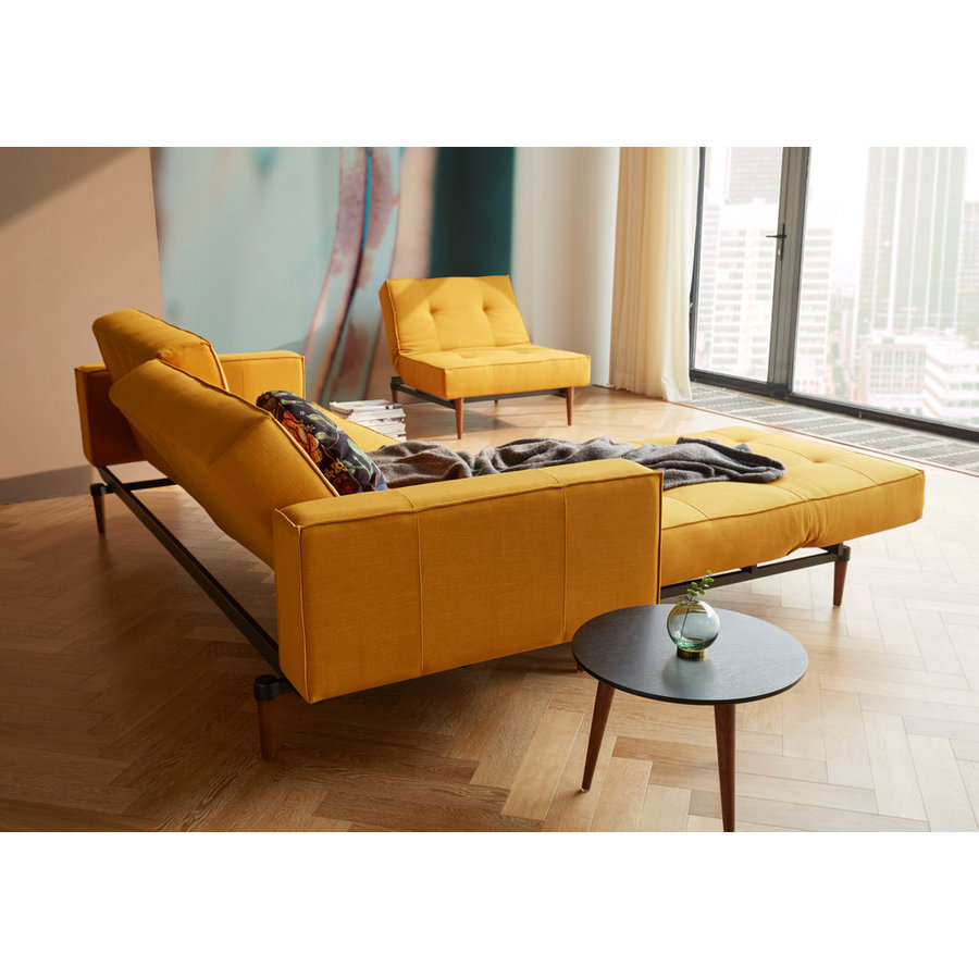 Splitback Fauteuil Mosterd / Styletto Donker Poten Splitback Fauteuil Mosterd / Styletto Donker Poten