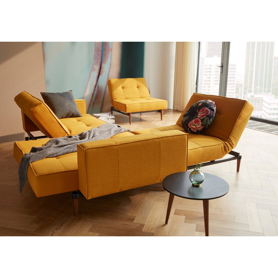 Splitback Fauteuil Mosterd / Styletto Donker Poten Splitback Fauteuil Mosterd / Styletto Donker Poten