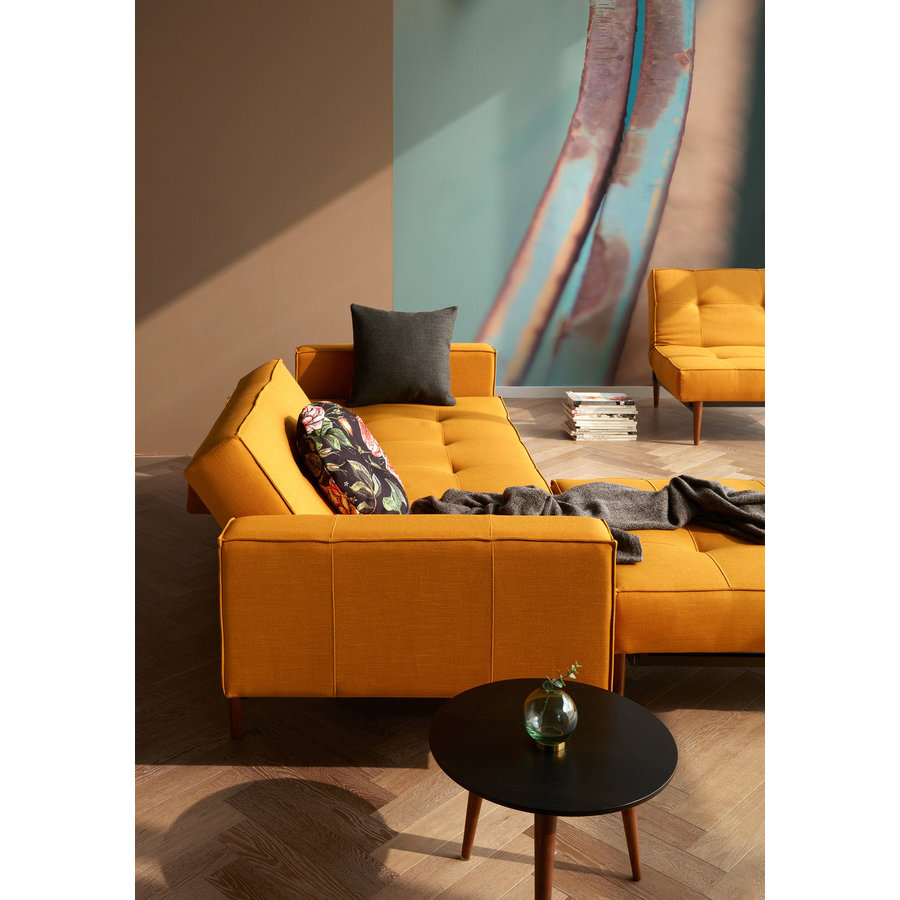 Splitback Fauteuil Mosterd / Styletto Donker Poten Splitback Fauteuil Mosterd / Styletto Donker Poten