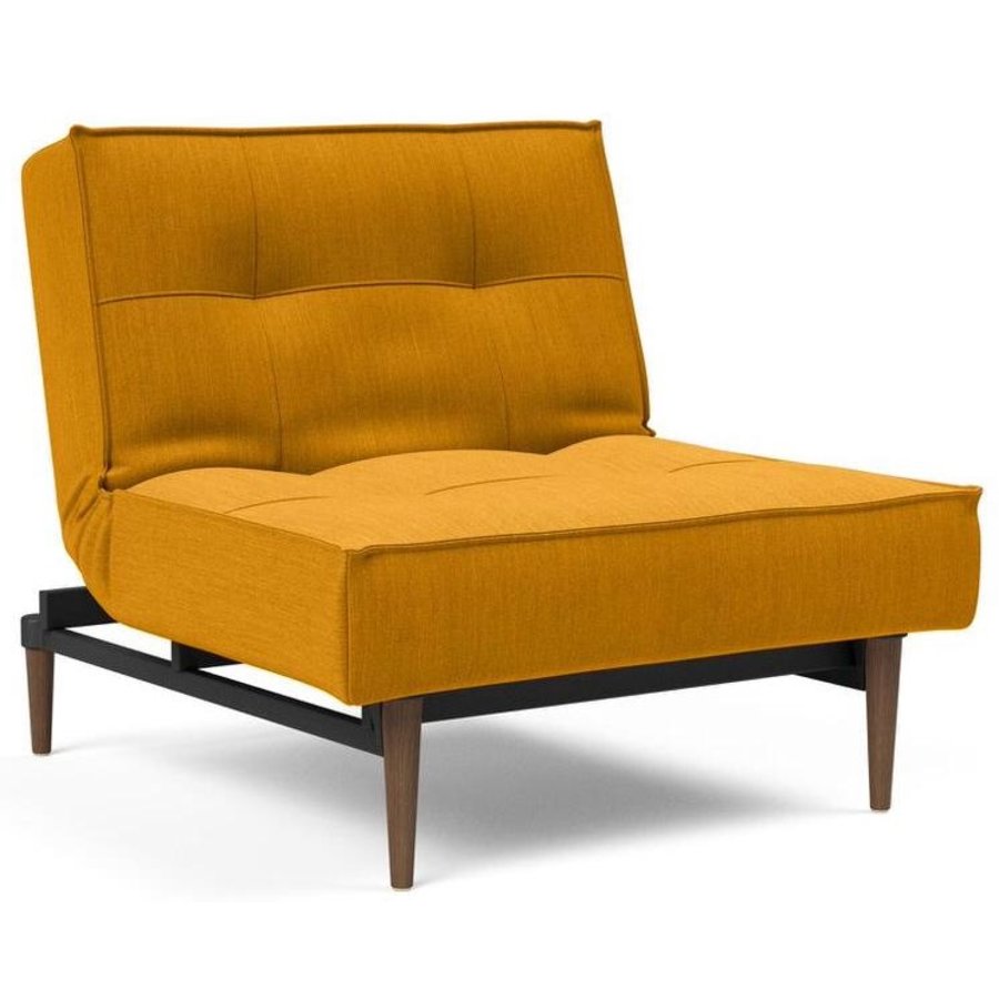 Splitback Fauteuil Mosterd / Styletto Donker Poten Splitback Fauteuil Mosterd / Styletto Donker Poten