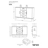 Malibu Dressoir 2-Deuren 4-Lades Zonnig Geel