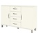 Malibu Dressoir 2-Deuren 4-Lades Wit